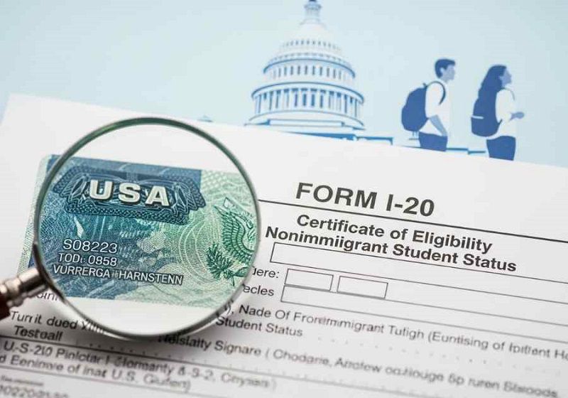 Hình ảnh mẫu đơn Form I-20 chuẩn do SEVP cấp